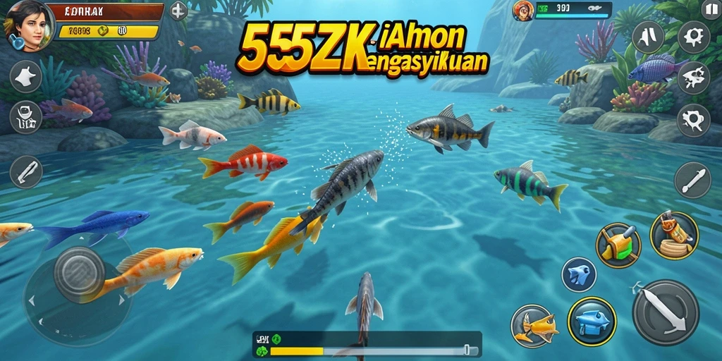 Gameplay menarik dari 555ZK dengan aksi tembak ikan seru.