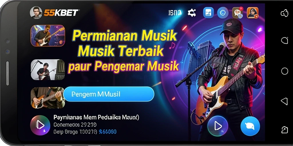 Tampilan gameplay 55KBET dengan berbagai tantangan musik menarik.