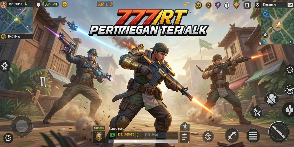 Screenshot menampilkan aksi seru dalam permainan Battle Royale 777RT.