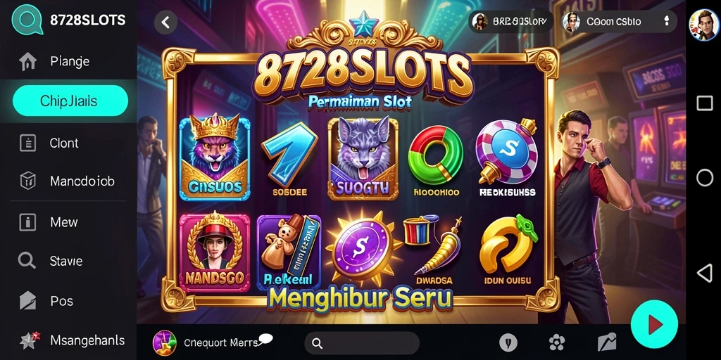 Screenshot utama 8728SLOTS menampilkan gameplay slot yang seru dengan grafis menarik.