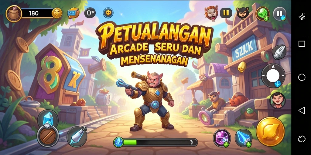 Tangkapan layar gameplay <strong>8ZK</strong> yang menunjukkan aksi seru dan level menantang.