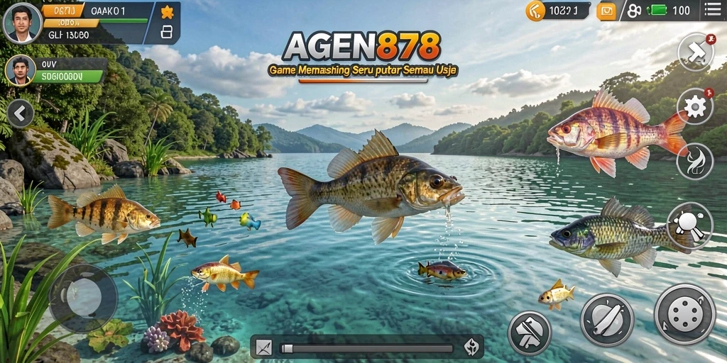 Tampilan gameplay AGEN878 yang menampilkan aksi memancing yang seru.