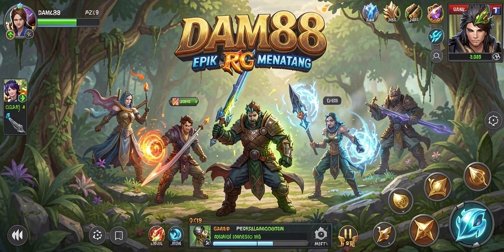 Tampilan gameplay RPG yang mendebarkan di DAM88.