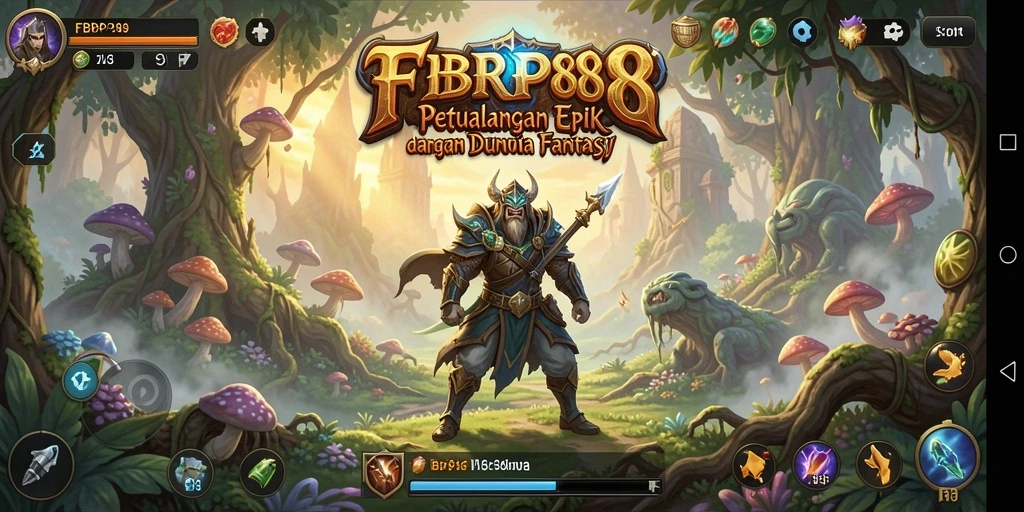 Screenshot gameplay FBRP88 menampilkan petualangan dan pertarungan epik RPG.