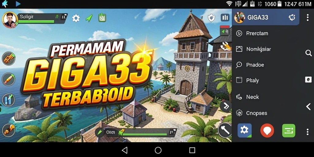 Tampilan gameplay menakjubkan GIGA33 dengan grafik yang halus.