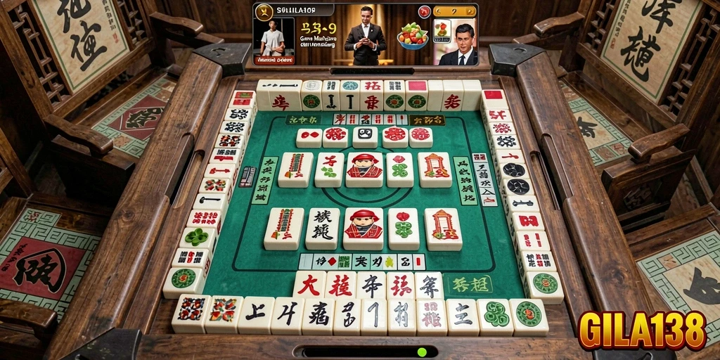 Screenshot gameplay <strong>GILA138</strong> menampilkan papan permainan Mahjong yang menarik.