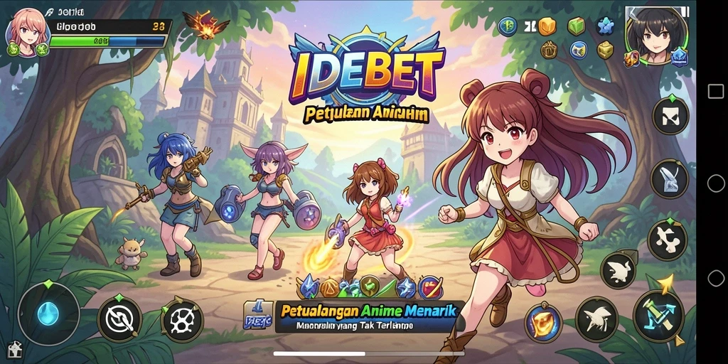 Gameplay Anime yang menampilkan petualangan karakter penuh warna dan menarik.