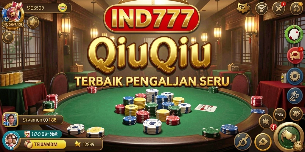 Screenshot IND777 menampilkan gameplay QiuQiu yang seru dan menarik.