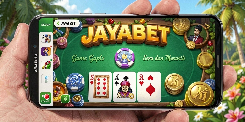 Tampilan screenshot JAYABET yang menunjukkan keseruan bermain Gaple.