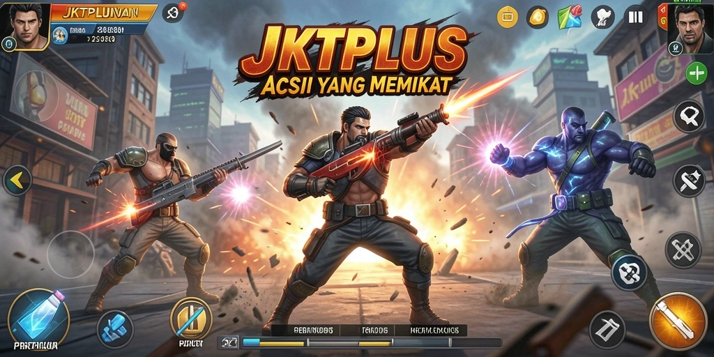Gameplay JKTPLUS dengan aksi pertarungan yang menegangkan.