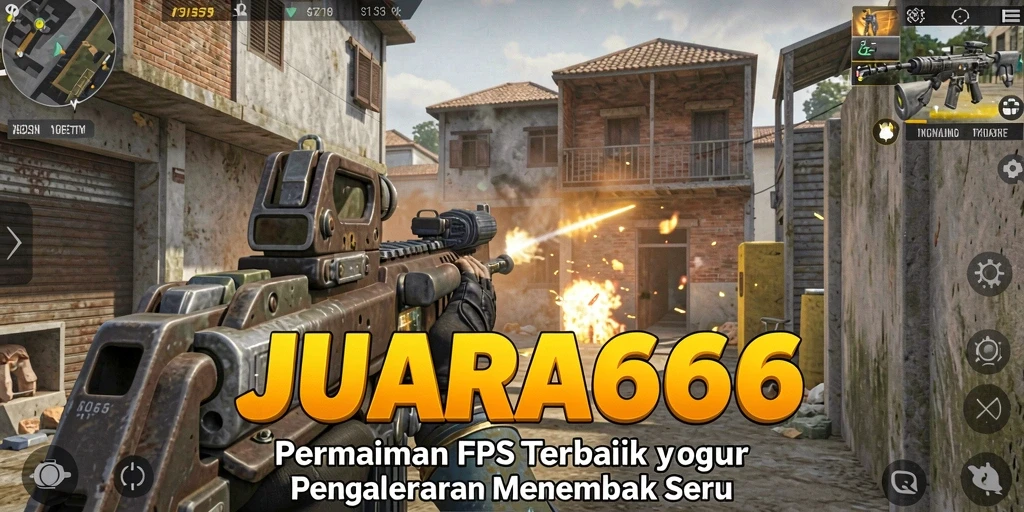 Tangkapan layar dari aksi mendebarkan dalam JUARA666 gameplay FPS.
