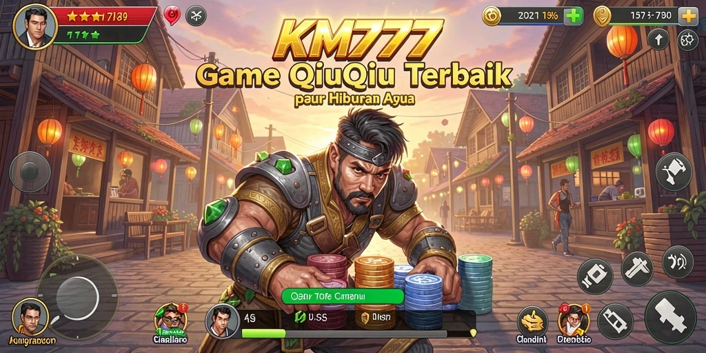 Screenshot gameplay KM777 yang menunjukkan aksi seru QiuQiu.