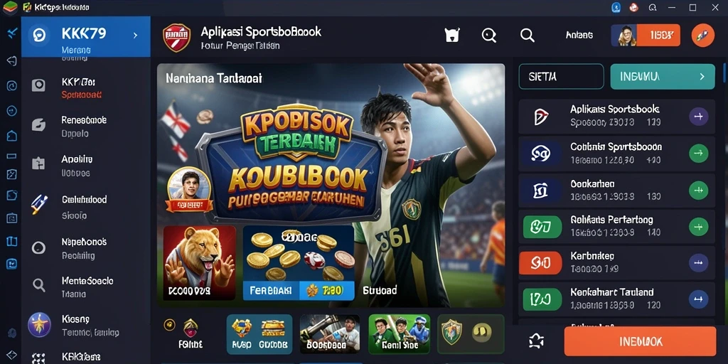 Screenshot KPK79 menampilkan tampilan antarmuka saat bertaruh pada olahraga.