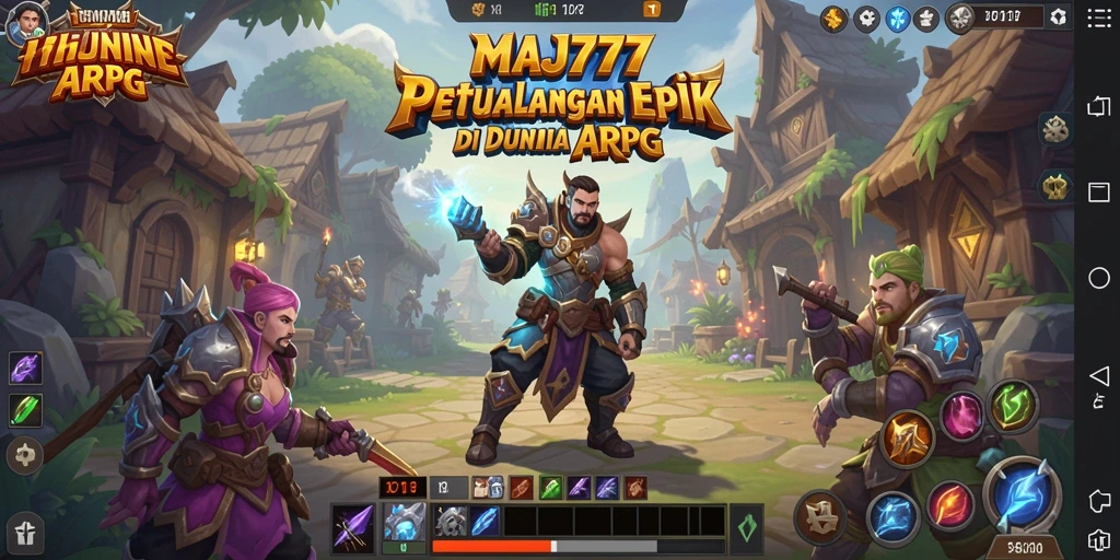 Tampilan gameplay ARPG yang mendebarkan dan penuh aksi dari MAJ777.