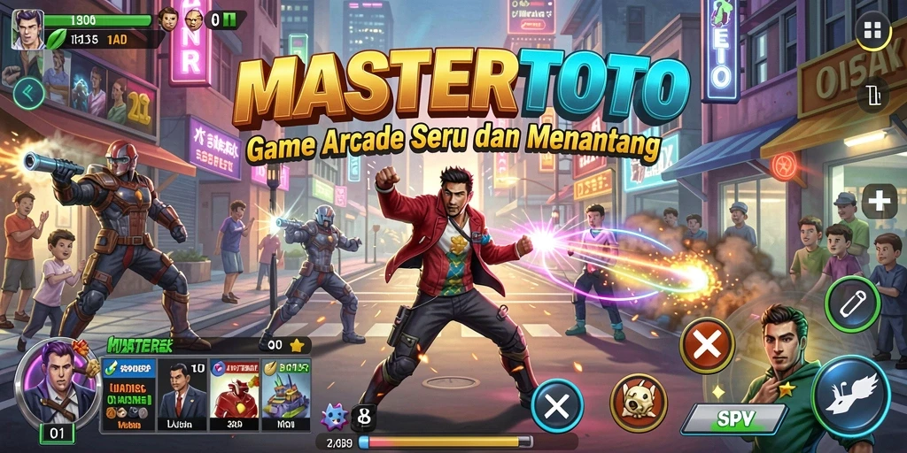 Tampilan permainan MASTERTOTO yang penuh warna dan dinamis.