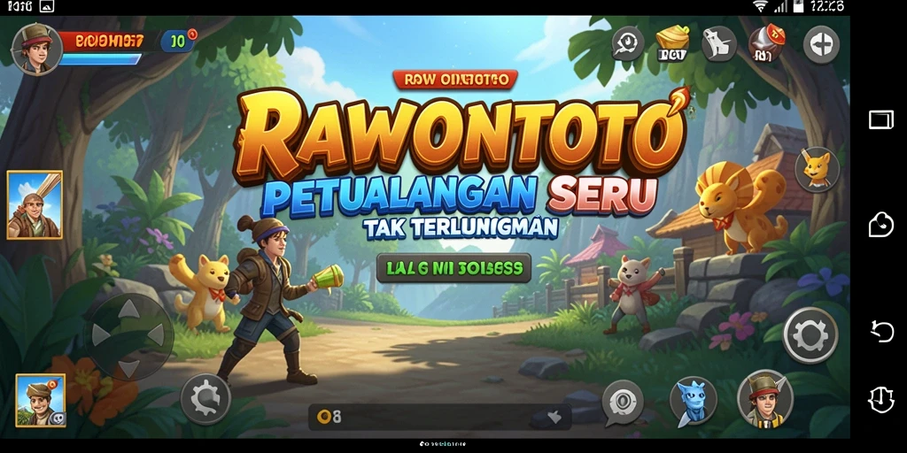 Screenshot RAWONTOTO menampilkan gameplay petualangan yang mendebarkan.