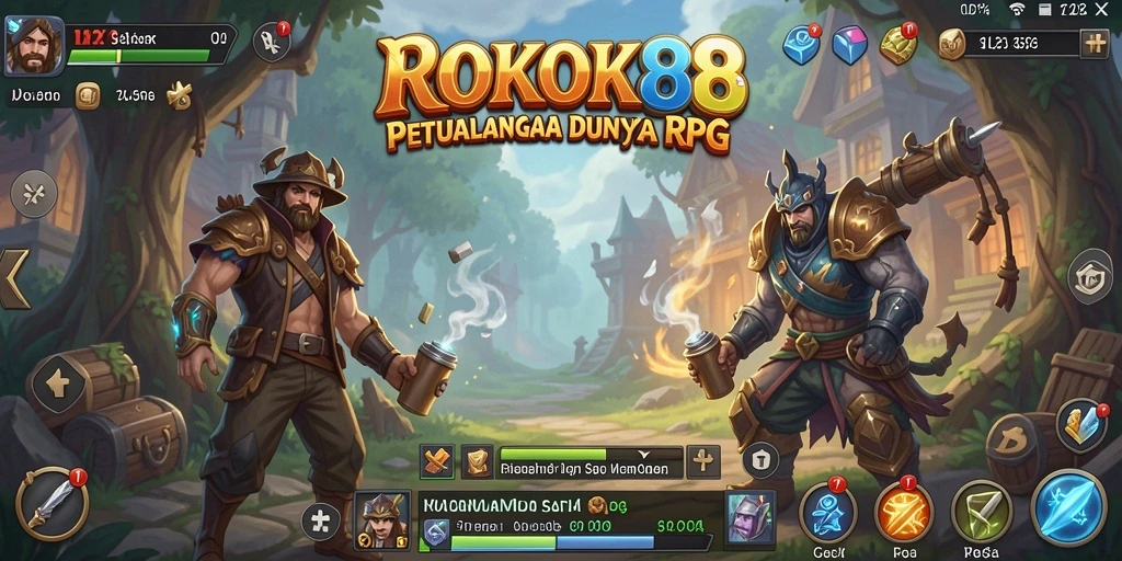 Gameplay ROKOK88 yang menawan dalam dunia RPG yang penuh petualangan.