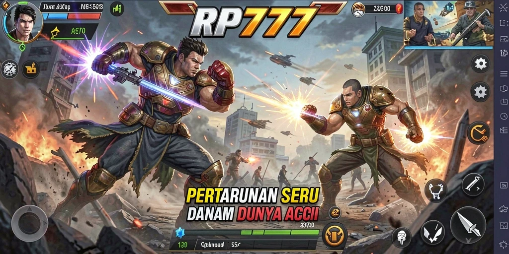 Tampilan gameplay seru dalam RP777 yang penuh aksi.