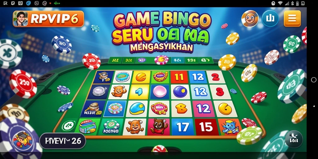 Screenshot gameplay RPVIP6 yang menunjukkan keseruan Bingo.