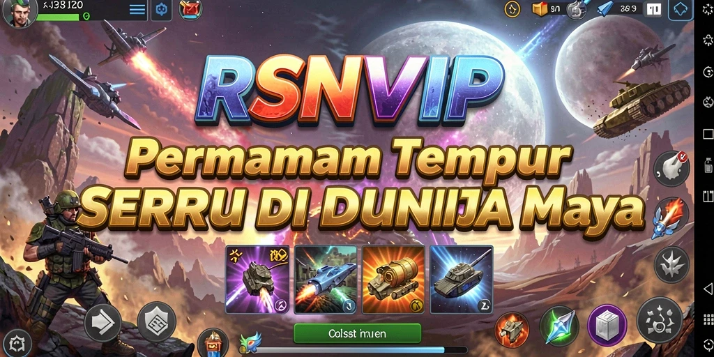 Screenshot utama RSNVIP menampilkan aksi pertempuran seru dan mendebarkan.
