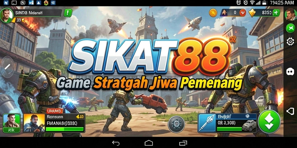 Screenshot utama SIKAT88 menampilkan aksi strategi yang mendebarkan.