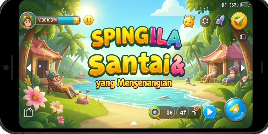 Tampilan gameplay SPINGILA yang menggembirakan dan penuh warna.