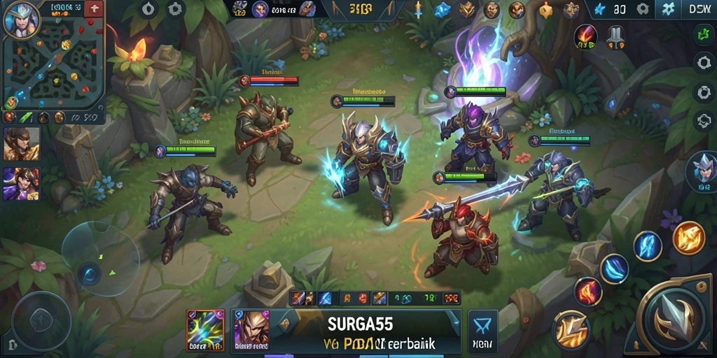 Tampilan seru dari gameplay epik di SURGA55.