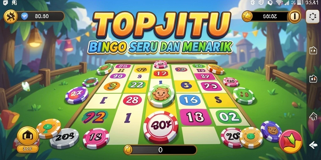 Tampilan gameplay TOPJITU yang seru dan penuh warna.