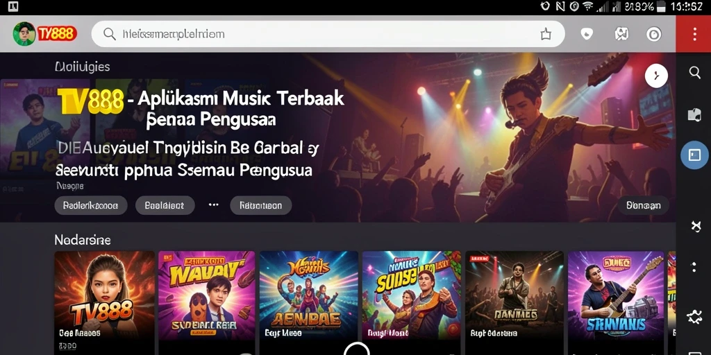 Tampilan gameplay TV888 yang menarik dengan koleksi musik luar biasa.