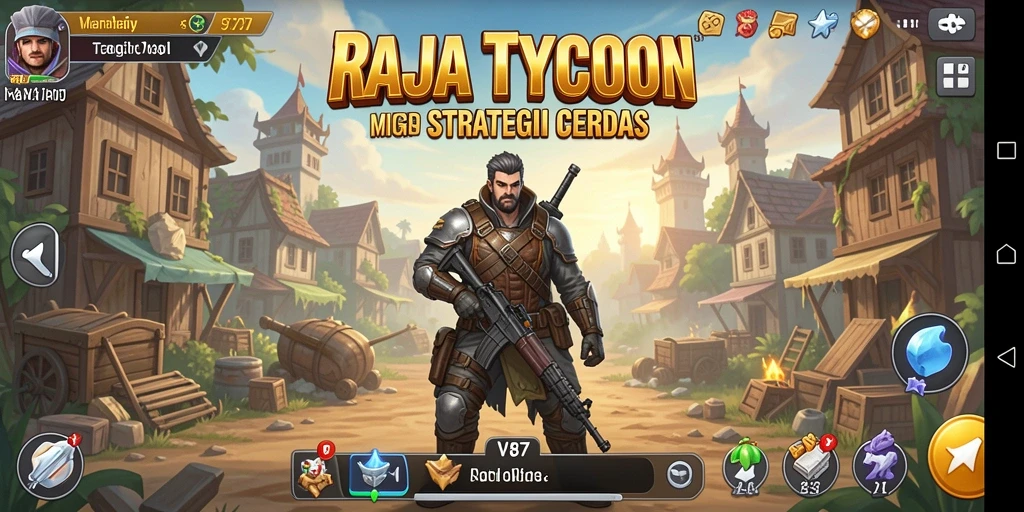 Tampilan gameplay V87 yang memukau dalam pengelolaan bisnis.