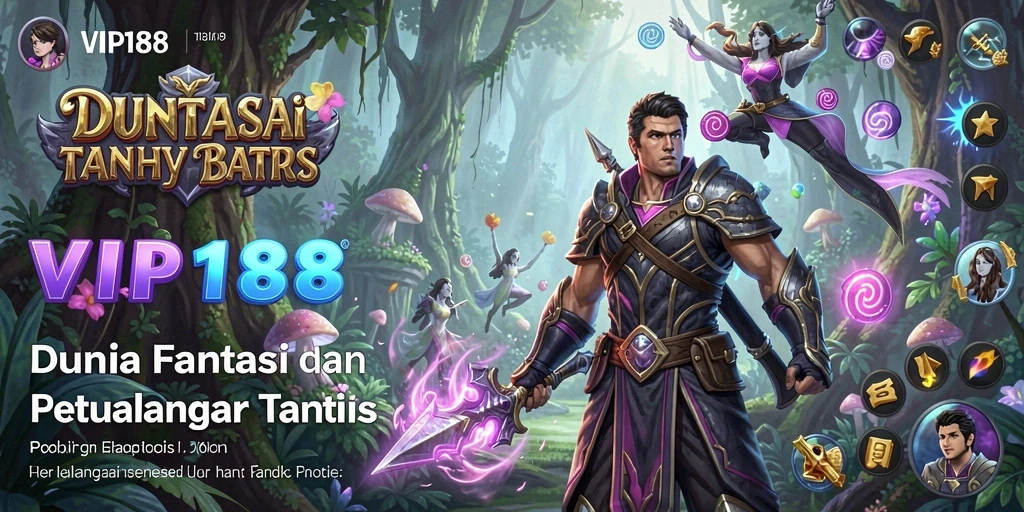 Tangkapan layar utama VIP188 menampilkan aksi seru dalam gameplay MMORPG.