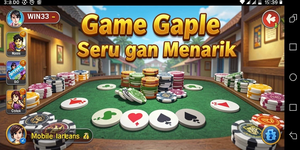 Tampilan gameplay Gaple yang seru dan interaktif di WIN33.